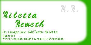miletta nemeth business card